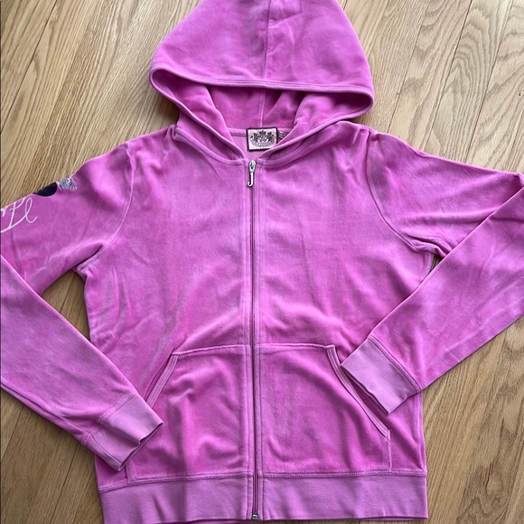 Juicy Couture Pink Plush Hoodie Sweatshirt - Picture 6 of 12